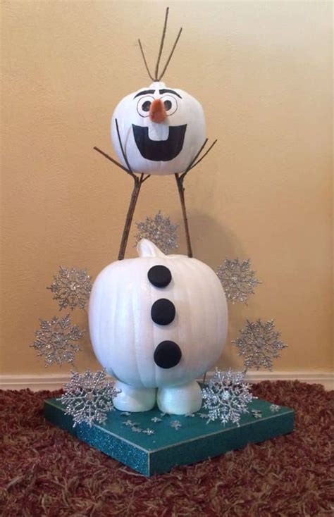 olaf pumpkin carve